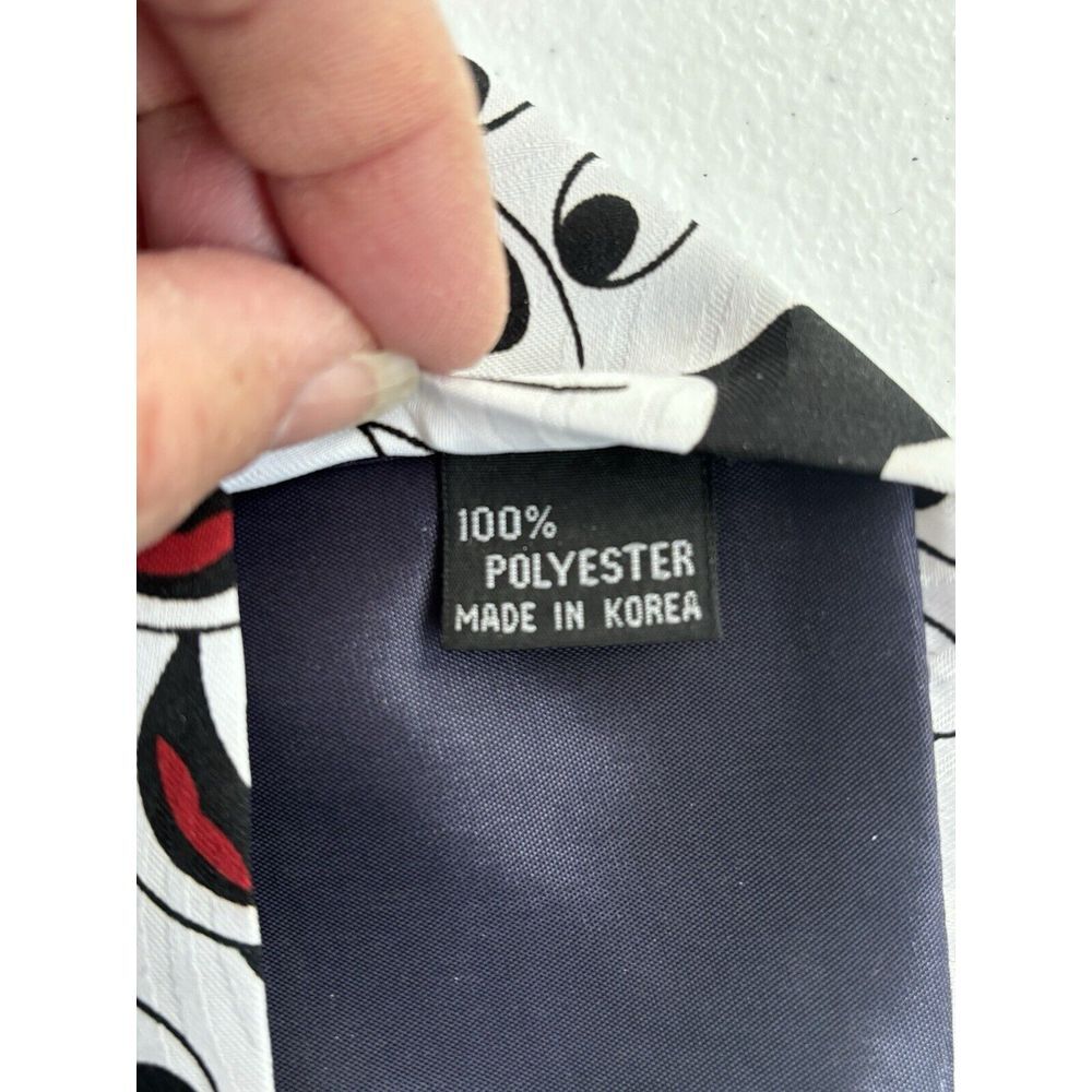 Mickey Unlimited by Balancine Inc VTG Disney‎ Black and White Graphic Print Tie - Picture 5 of 9